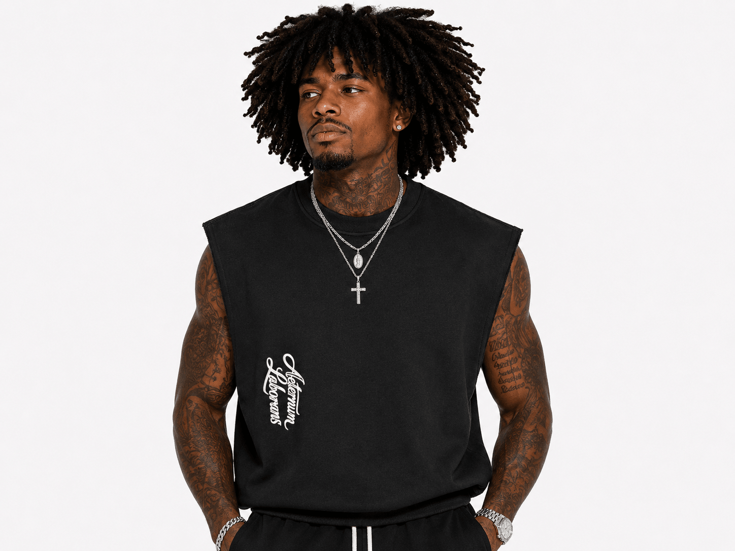 Affluent Black French Terry Boxy Tank Top – Forever Grinding