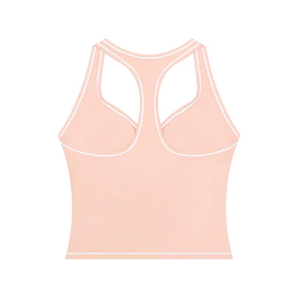 Light Pink Topstitching Yoga Tank Top