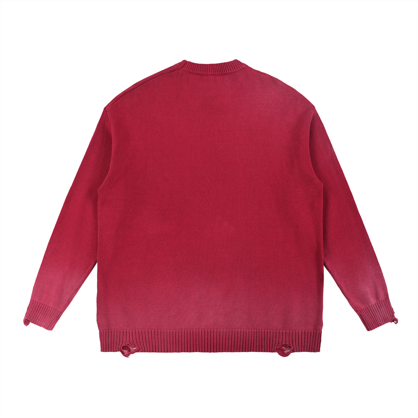 Red sweater on a white background