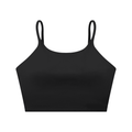 Brown crop top with 'LABORATORY' embroidery on a white background