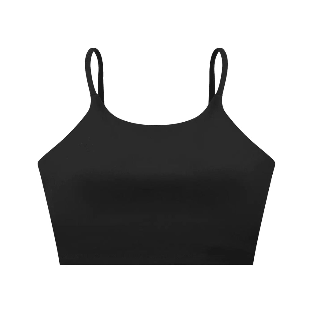 Brown crop top with 'LABORATORY' embroidery on a white background