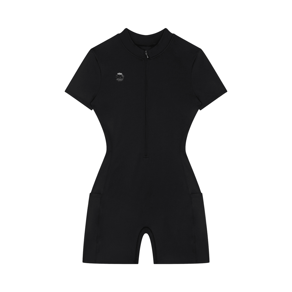 Black wetsuit on a white background
