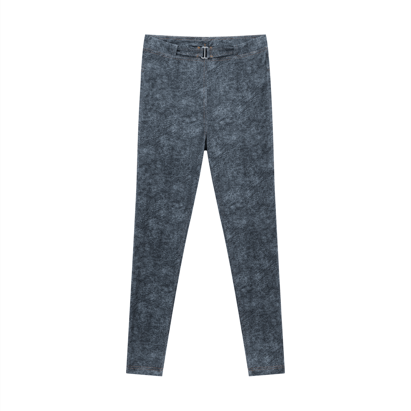 Gray leggings with a belt on a white background