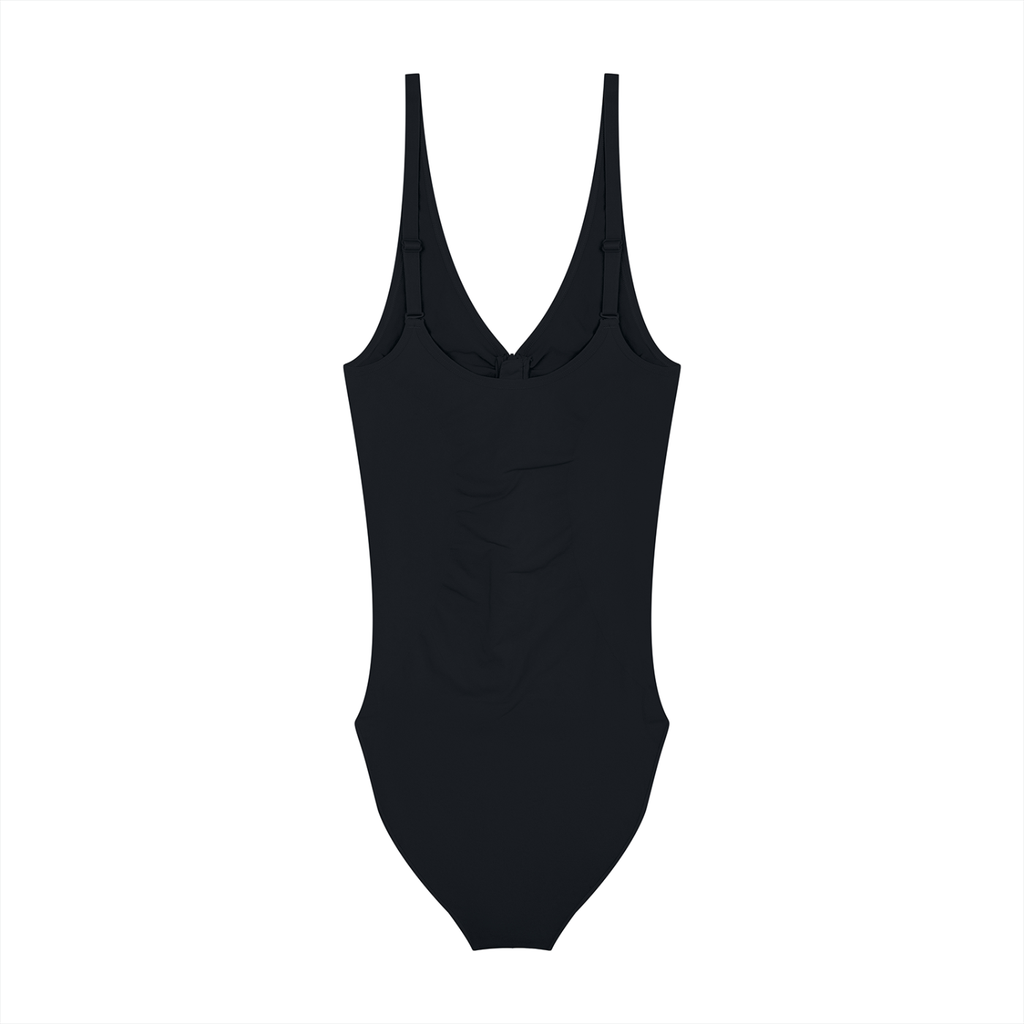 Black swimsuit on a white background