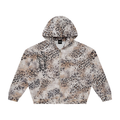 Leopard Apricot Vintage Wash Leopard Full Zip Hoodie