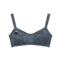 Blue sports bra on a white background