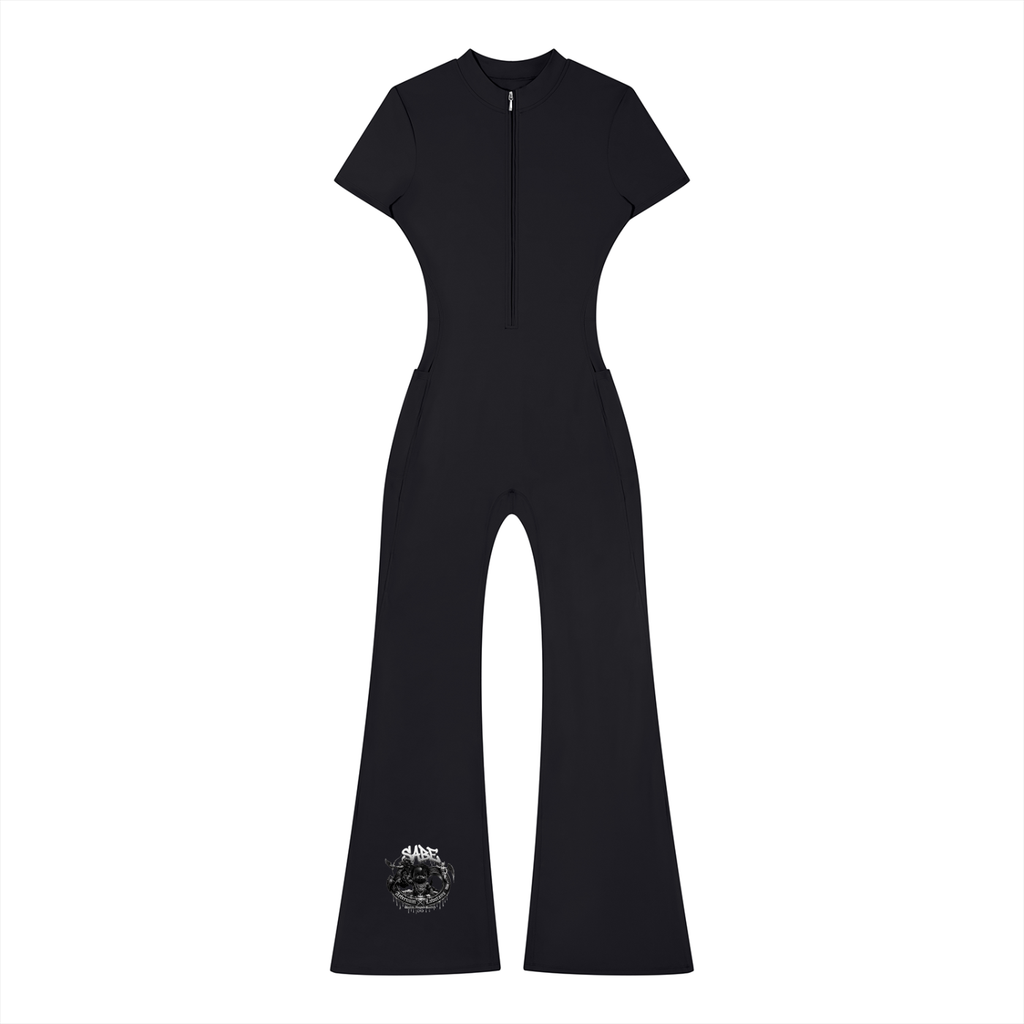 Black wetsuit on a white background