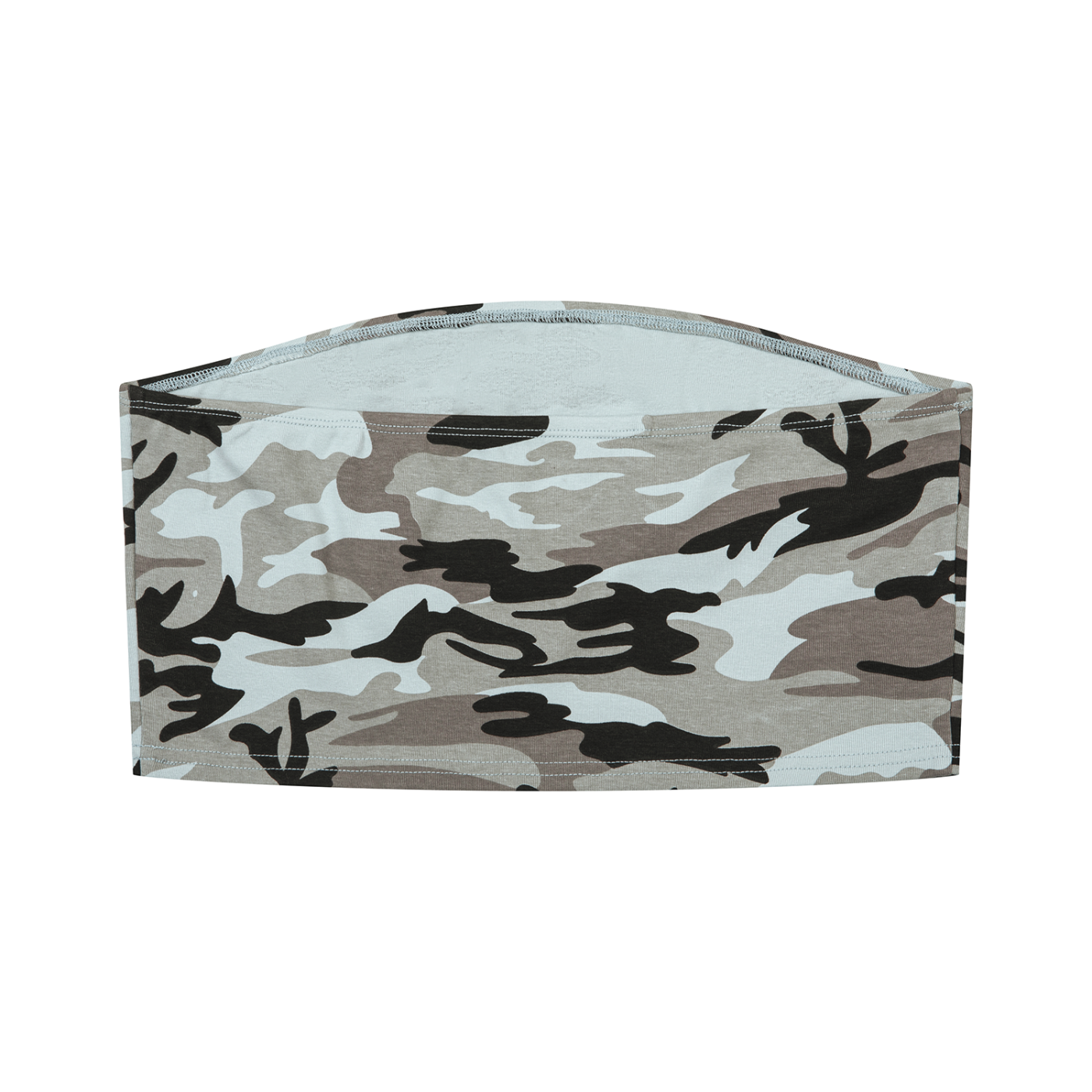 Army Light Blue Camo Cropped Tube Top