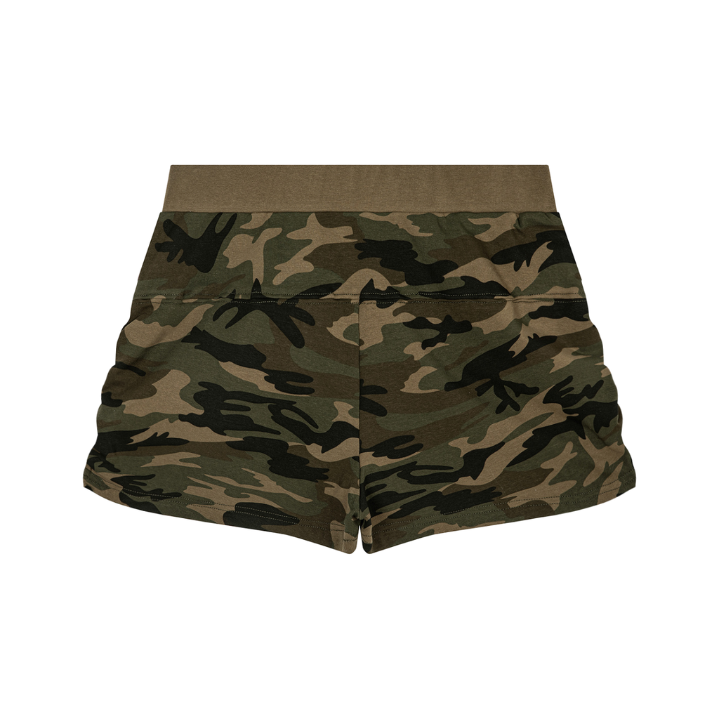 Army Green Slim Camo Shorts