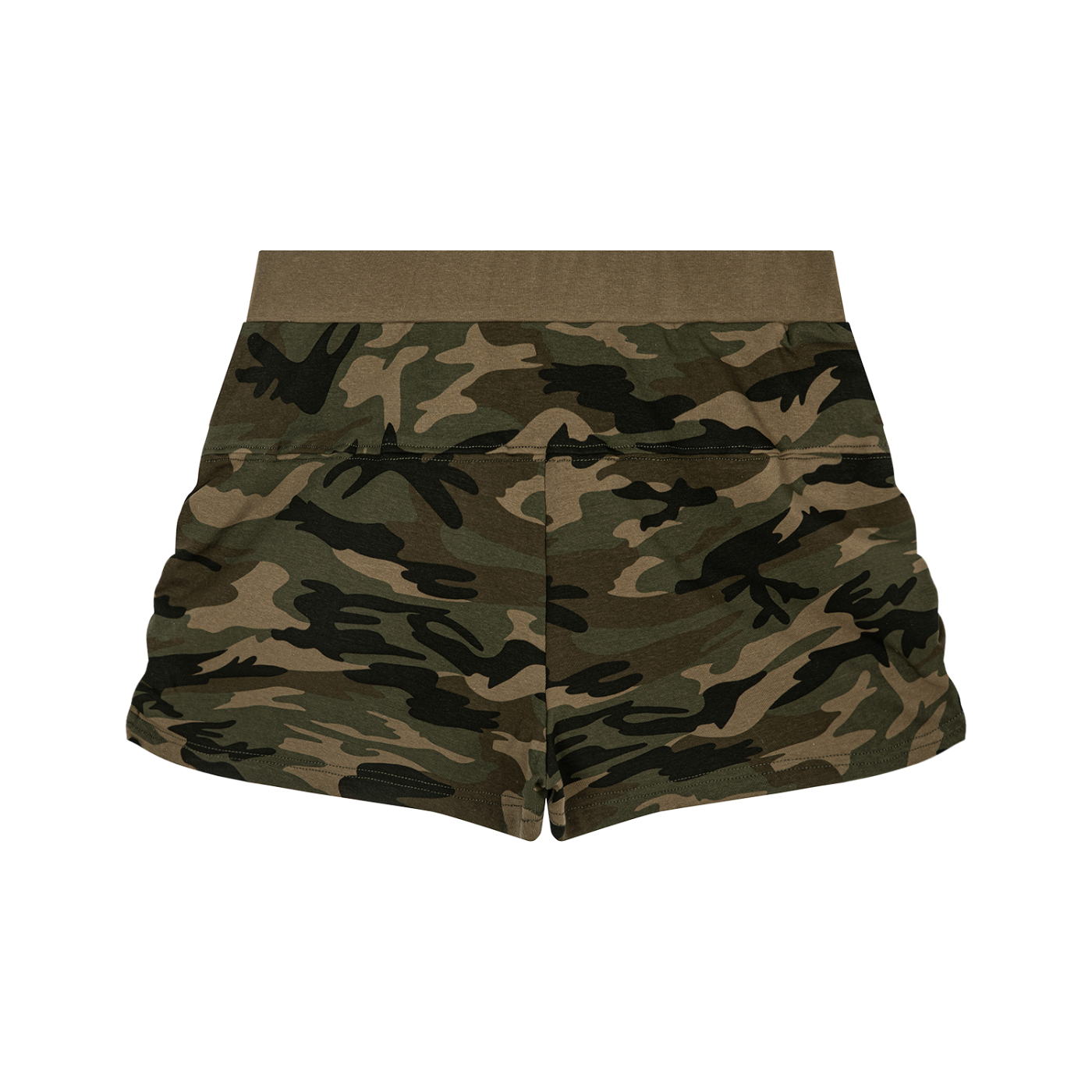 Army Green Slim Camo Shorts
