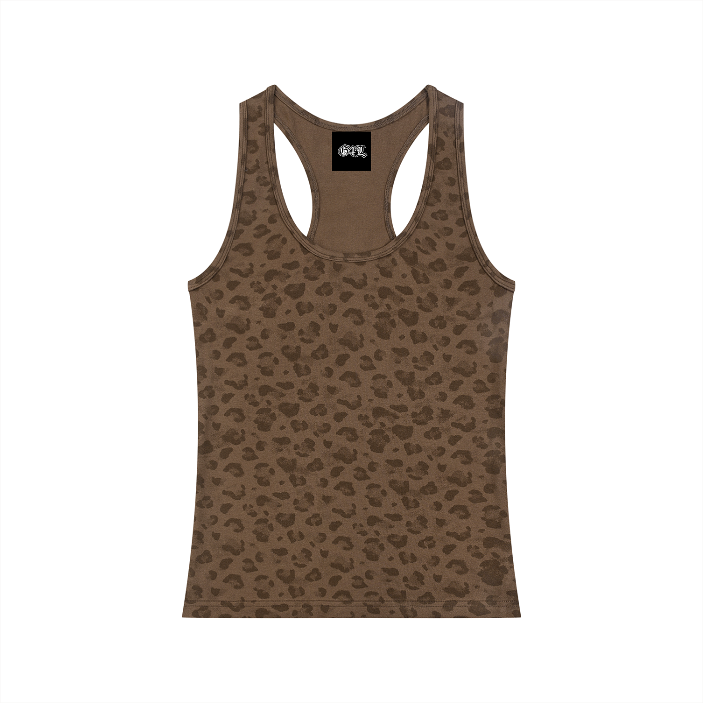 Brown Leopard Print Tank Top