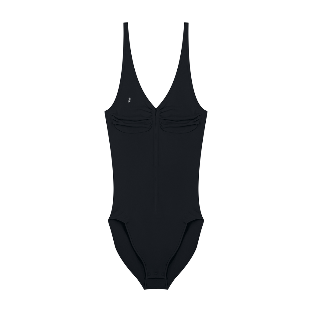 Black swimsuit on a white background