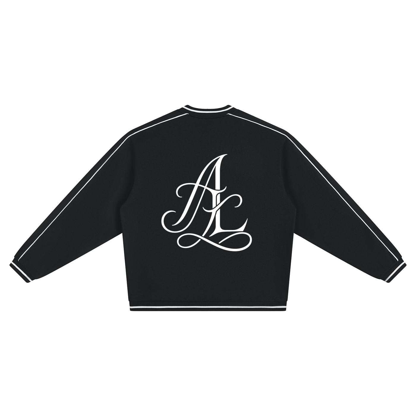 Black Color Block V-Neck Sweatshirt