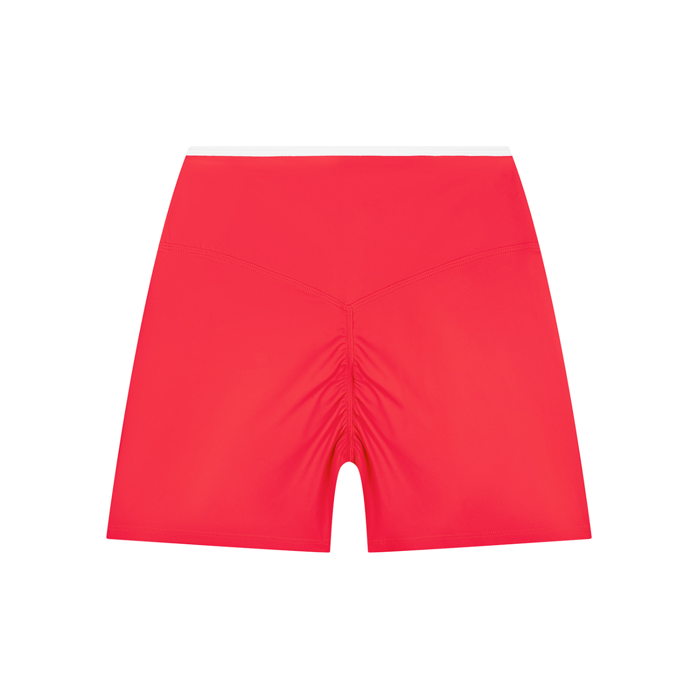 Red shorts on a white background