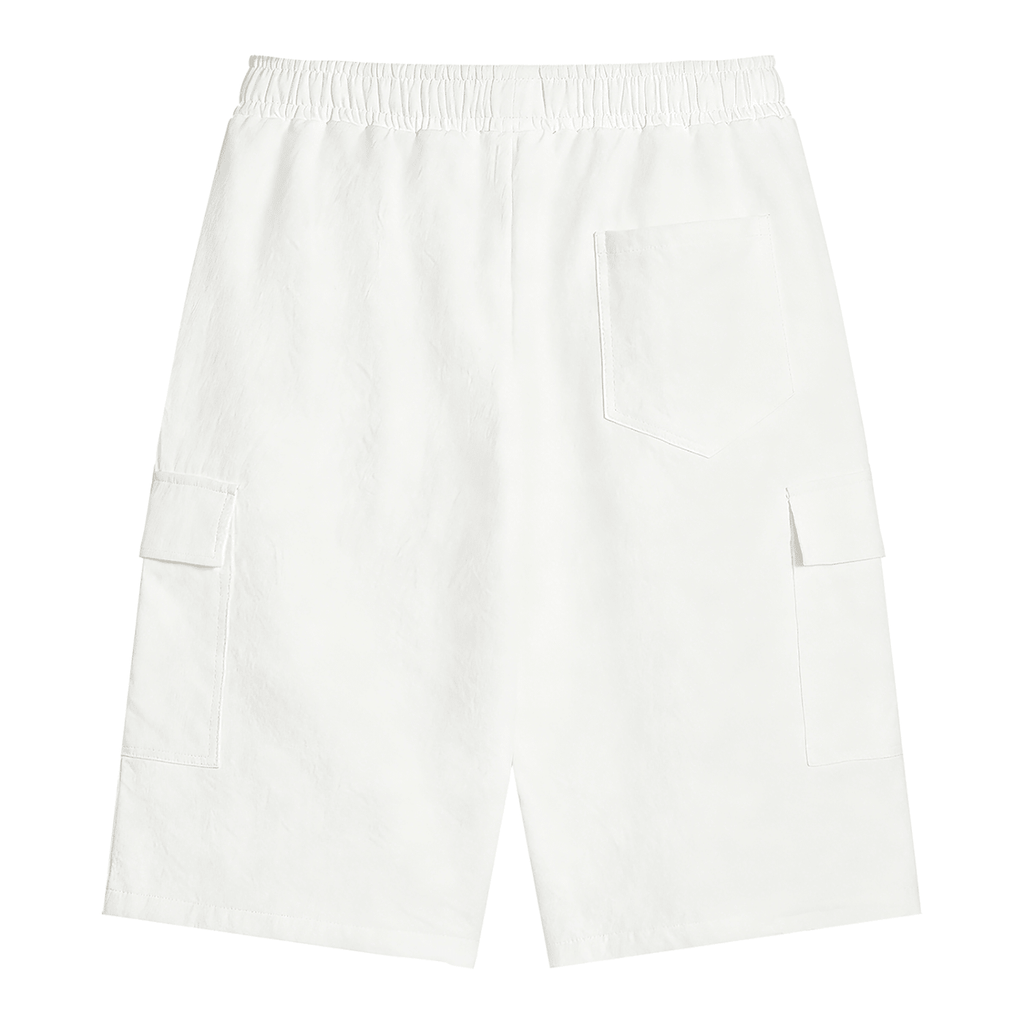 White shorts on a white background