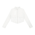 White blouse with long sleeves on a white background