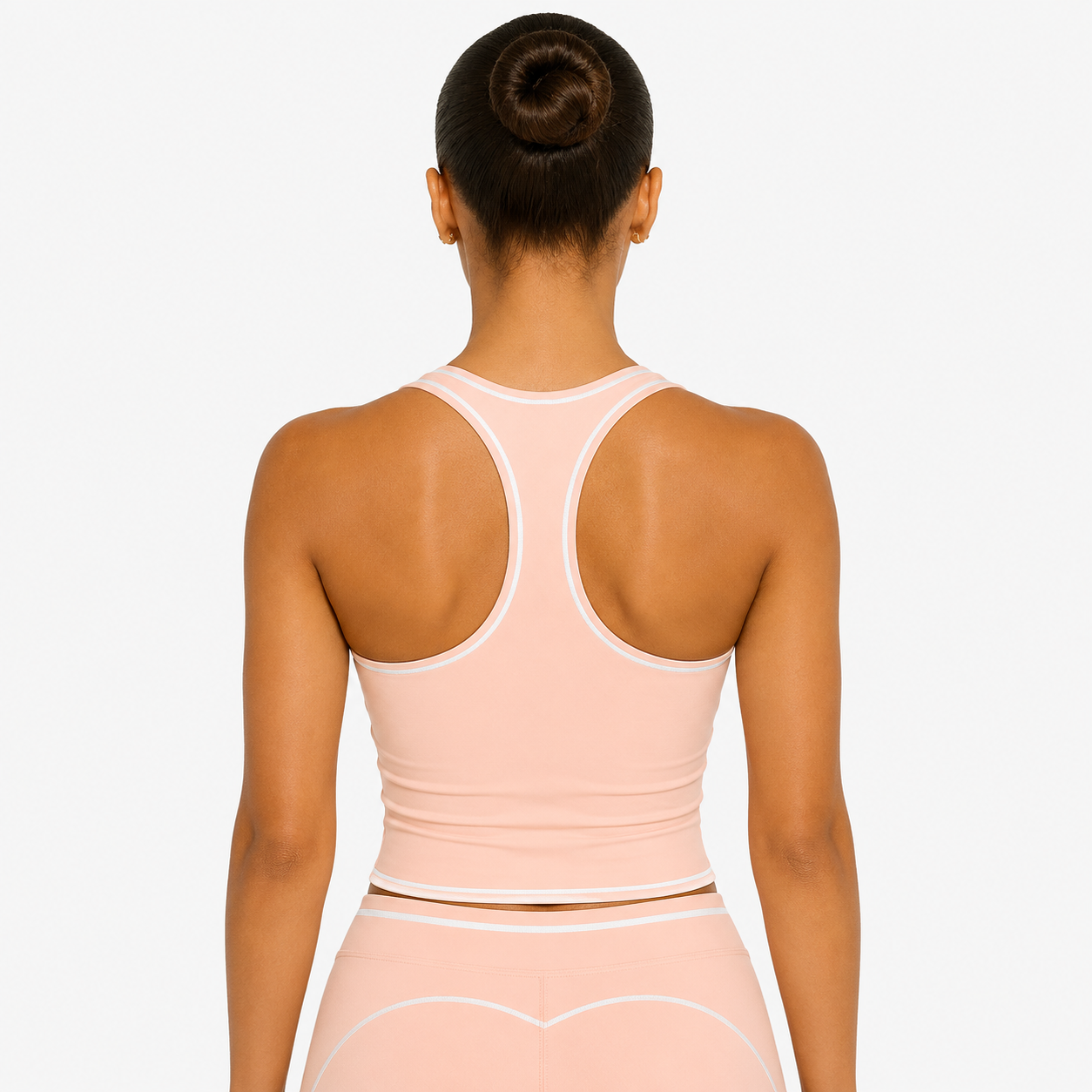 Light Pink Topstitching Yoga Tank Top