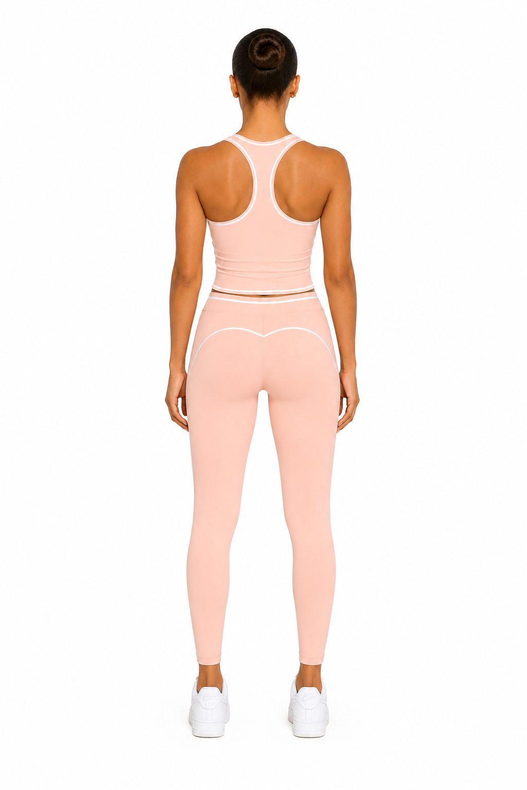 Light Pink Topstitching Yoga Tank Top