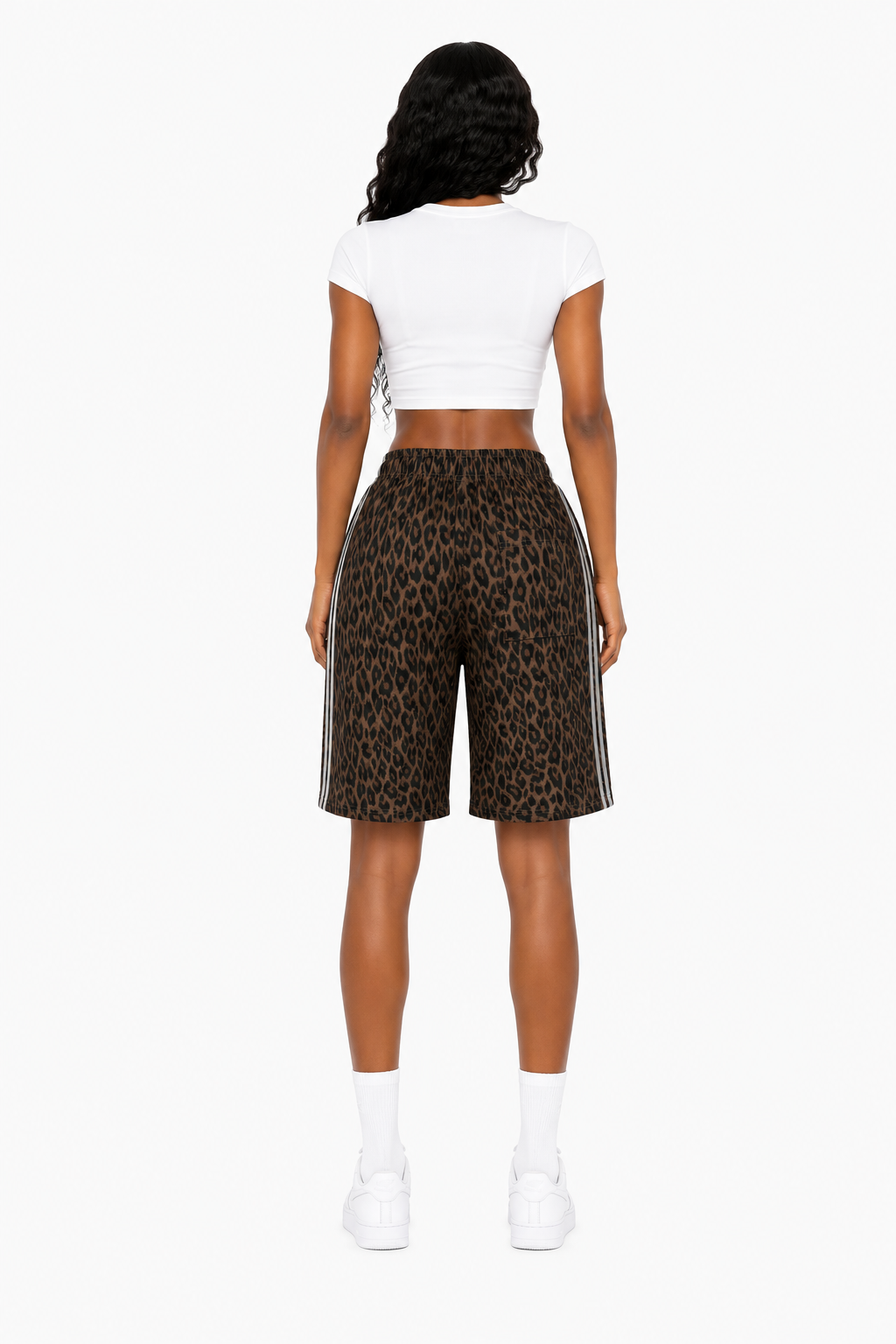 Heavyweight Leopard Drawstring Shorts