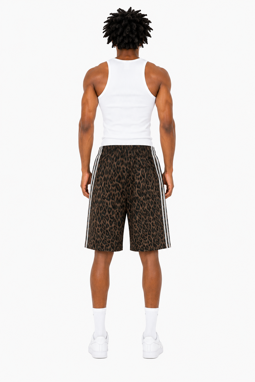 Heavyweight Leopard Drawstring Shorts