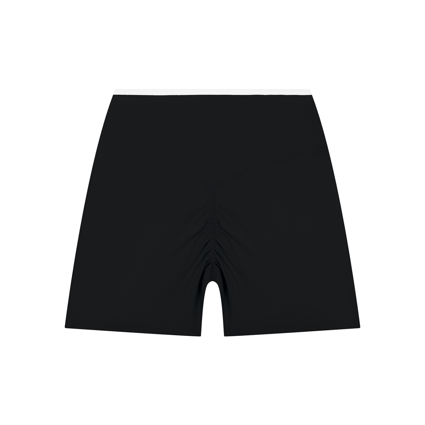 Black shorts on a white background