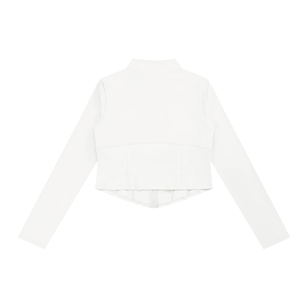 White long-sleeve top on a white background