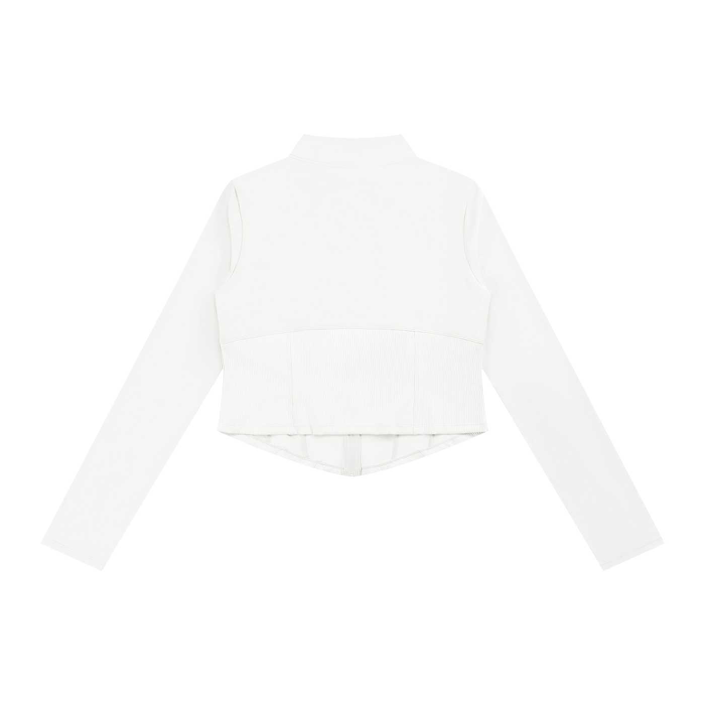 White long-sleeve top on a white background