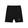 Black shorts with a logo on a white background