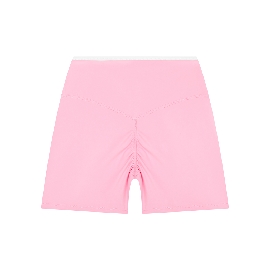 Pink shorts on a white background