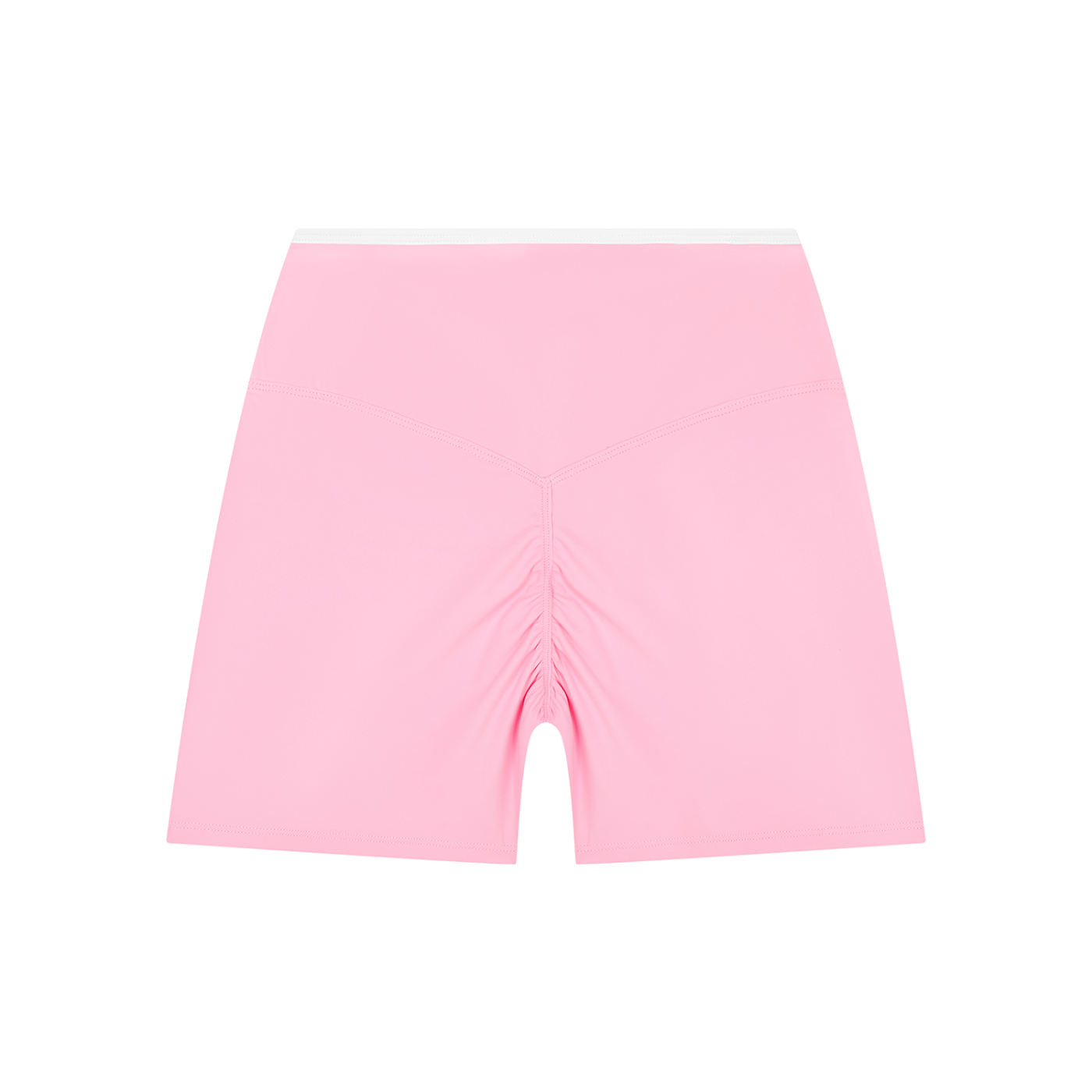 Pink shorts on a white background
