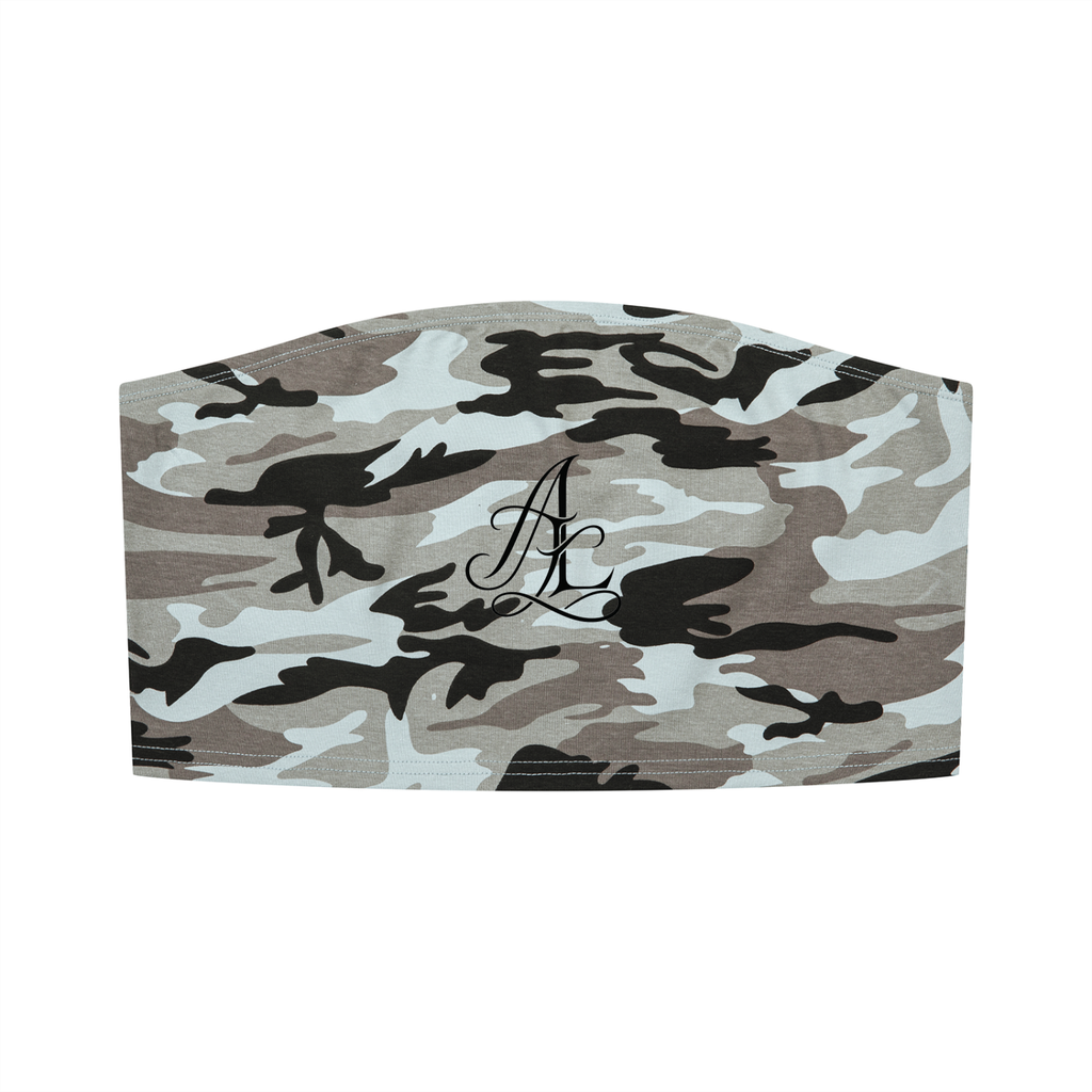 Army Light Blue Camo Cropped Tube Top