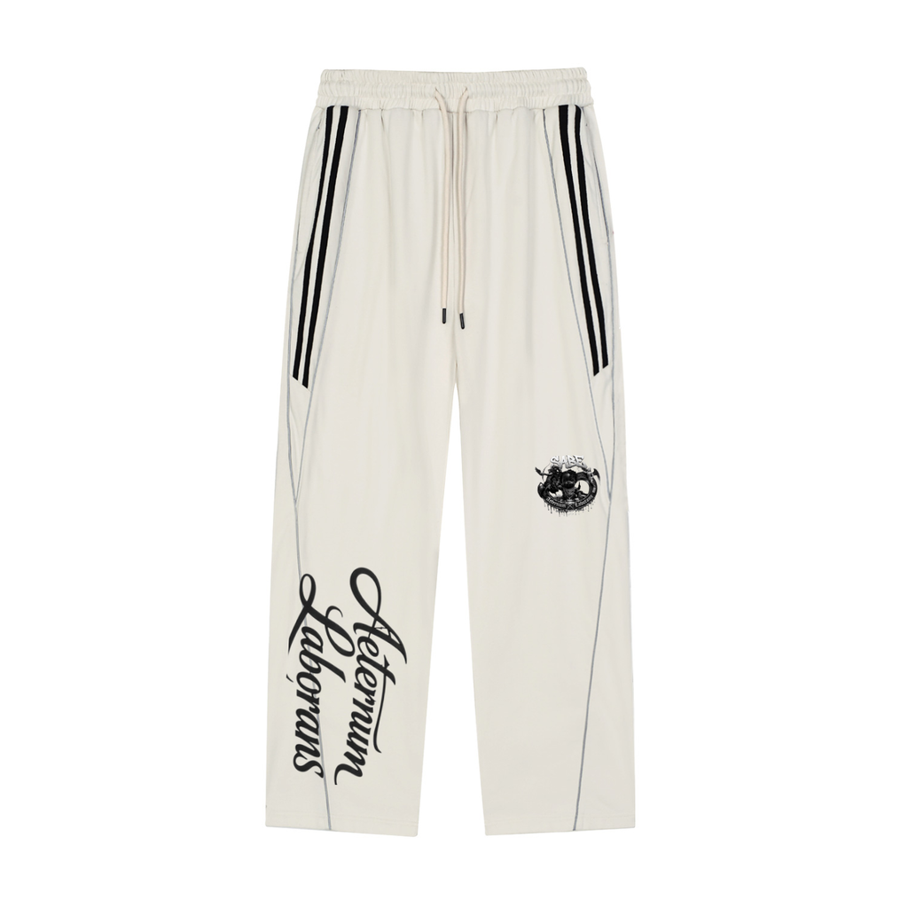 Reflection Striped Straight-Leg Sweatpants