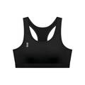 Black sports bra on a white background